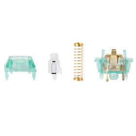 DUROCK switches soldered to PCB demonstrating 5-pin compatibility