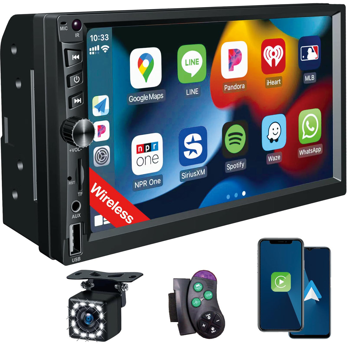 Durxenmnt front panel display showing clear navigation and media for easy control