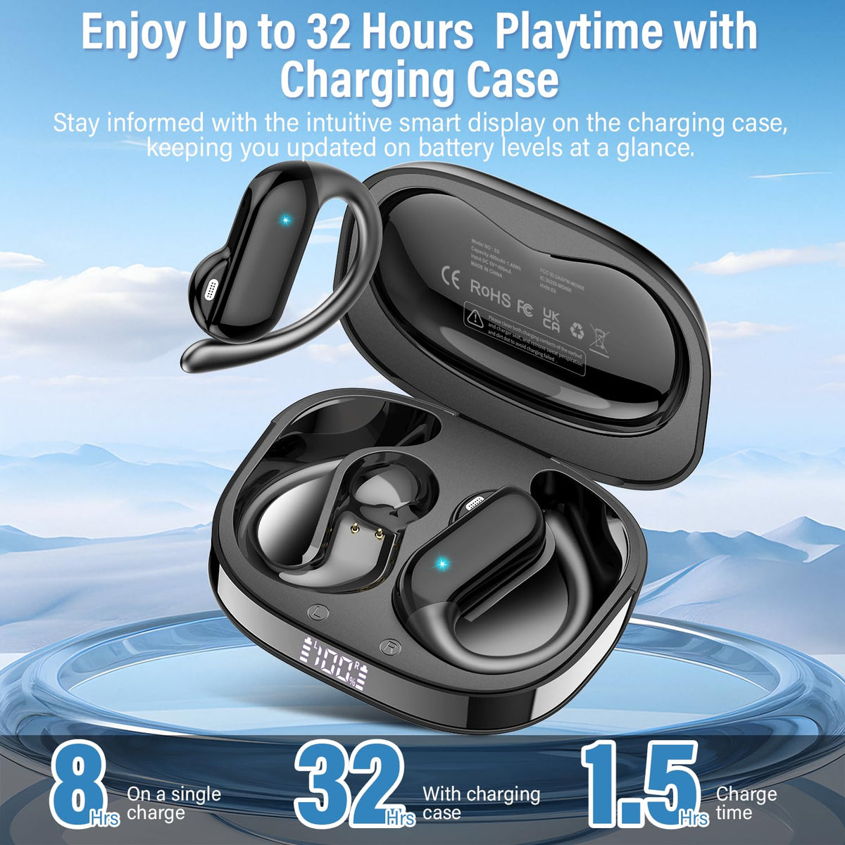 DUSONLAP Bluetooth 5.4 offers fast pairing and stable range.