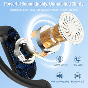 DUSONLAP open-ear design at 6.4g per ear for lightweight comfort.