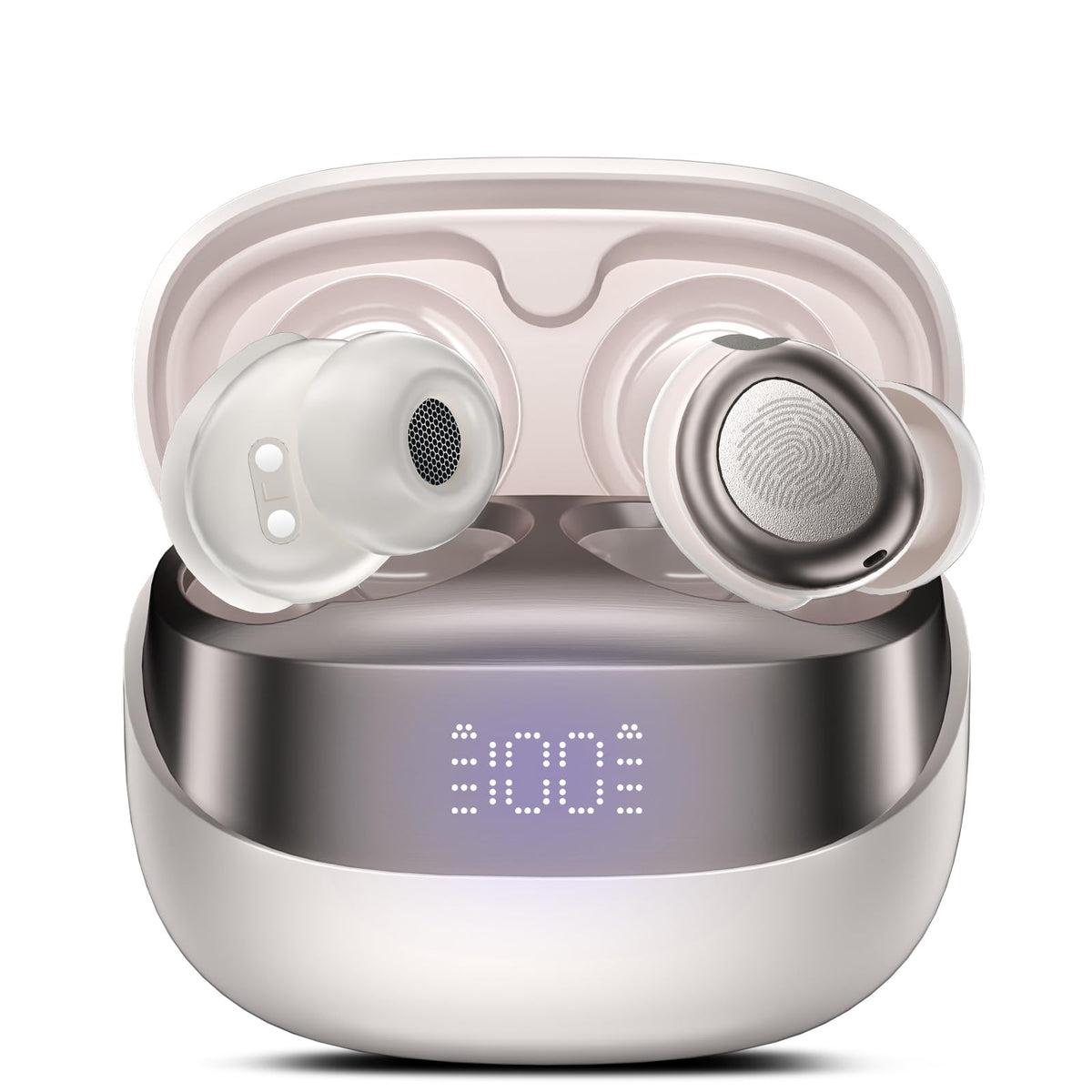 DUSONLAP Sleep Earbuds charging case demonstrates portable charging and quick power on for travel