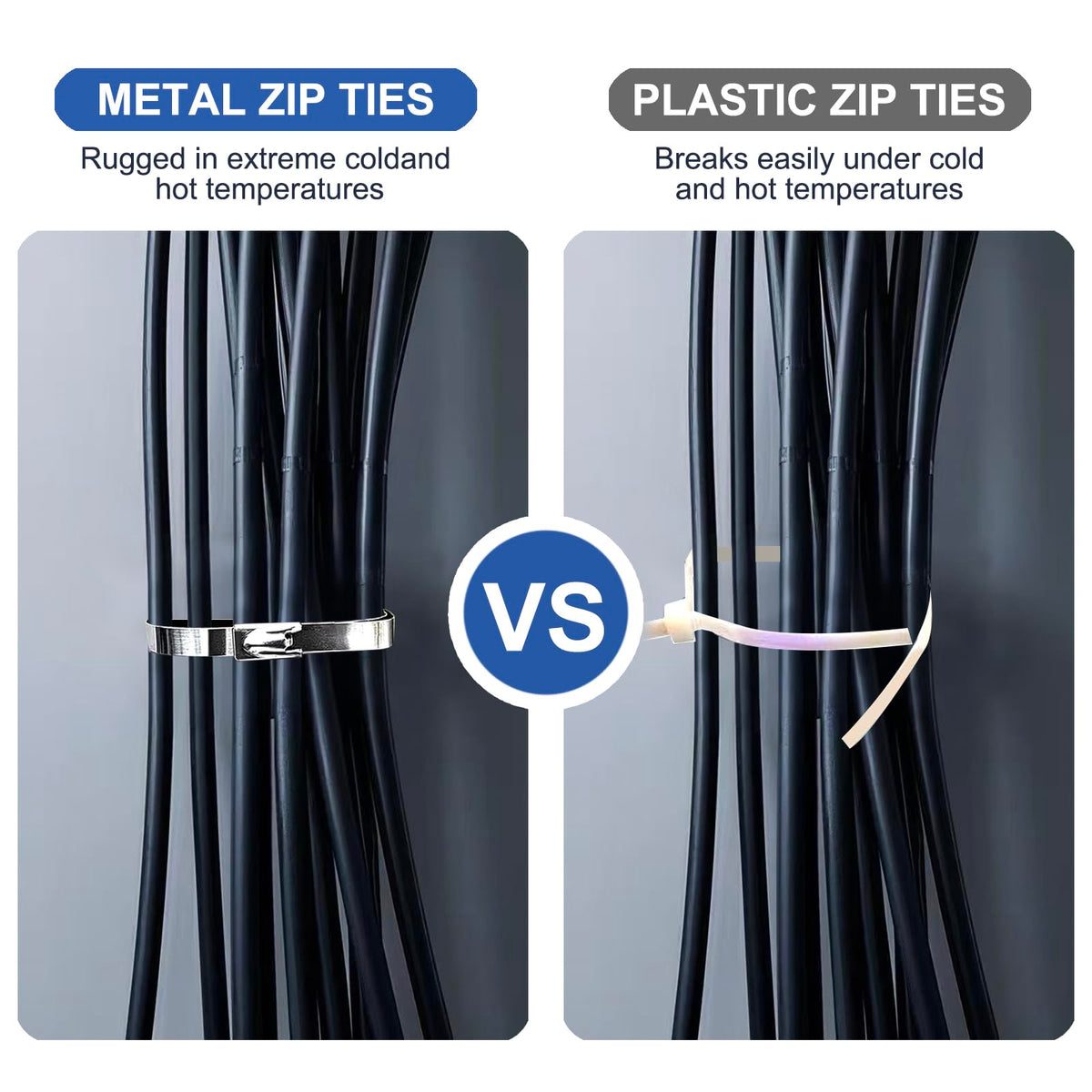 Duthcbw stainless steel ties stacked to show strength and weatherproof durability