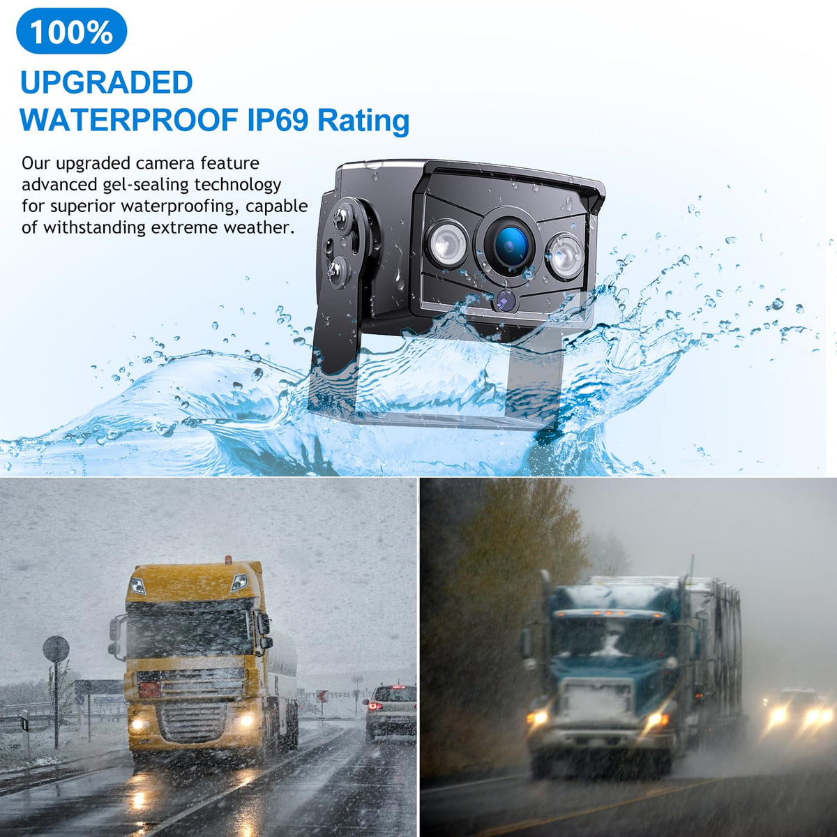 DVKNM 18-LED infrared night vision reaches 50 feet for low-light visibility.