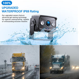 DVKNM 18-LED infrared night vision reaches 50 feet for low-light visibility.
