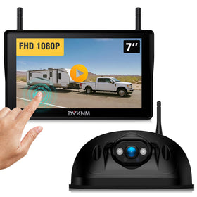 DVKNM backup camera rear-view for safer parking and lane changes.