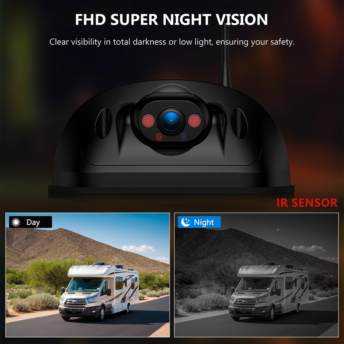 DVKNM IP69 weatherproof housing designed for all-weather RV use.