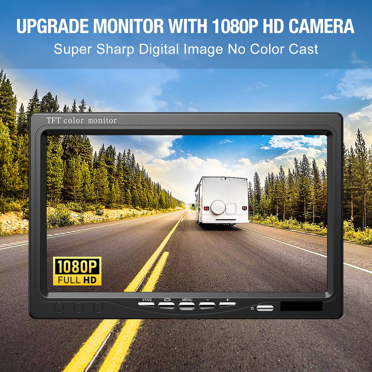 DVKNM IR remote control adjusts brightness, contrast, and color for optimal viewing.