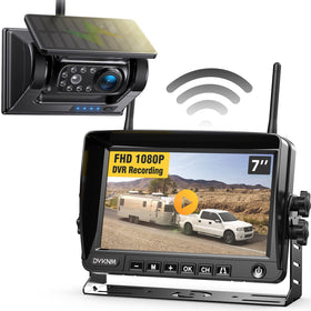 DVKNM magnetic solar backup camera mounted on metal surface for flexible installation