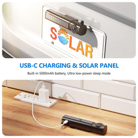 DVKNM solar panel close-up highlighting extended battery charging benefit