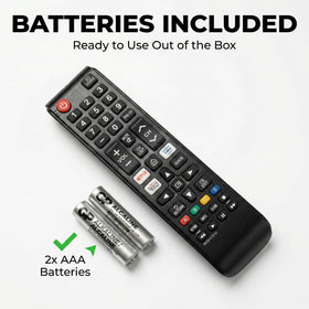 D. Vordingborg BN59-01315J remote unboxing shows included batteries.