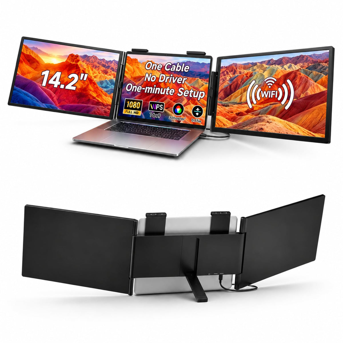 Dvxopny One Cable Screen Extender setup shows driver-free plug-and-play ease