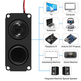 DWEII 4PCS speaker inside-cavity view reveals sealed casing and roomy interior.