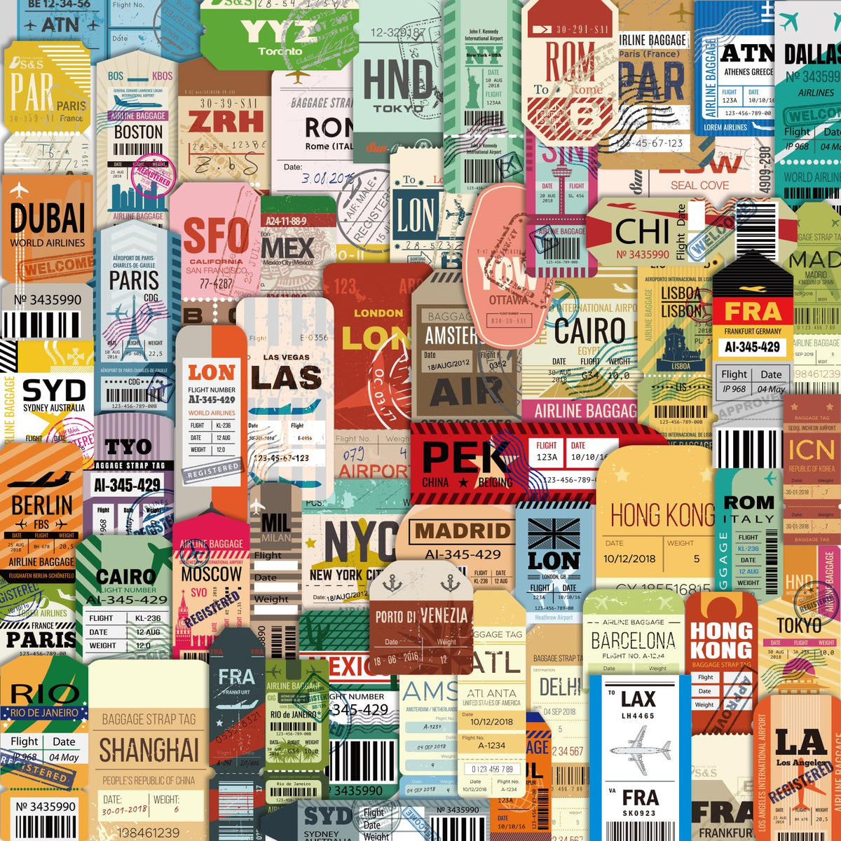 Dwenarry front packaging showing 60 map-themed stickers and value
