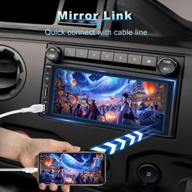 DWMM 6.9-inch in-car audio fits slim dashboards with clear sound
