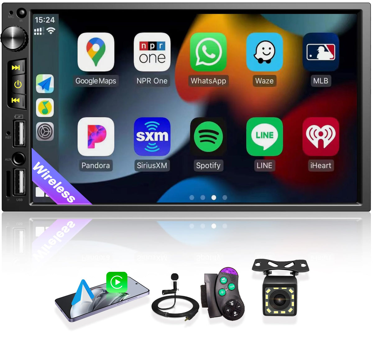 DWMM front panel display showing home screen and easy control for safer driving
