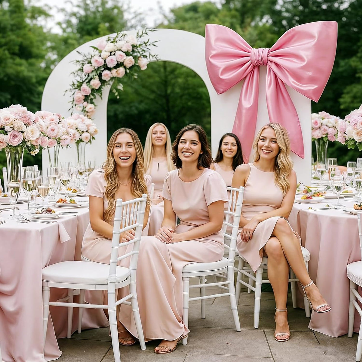 Dwsiplytg Pink Backdrop Bow complements photo booth setups.