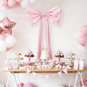 Dwsiplytg Oversized Bow elevates wall decor with soft satin sheen.