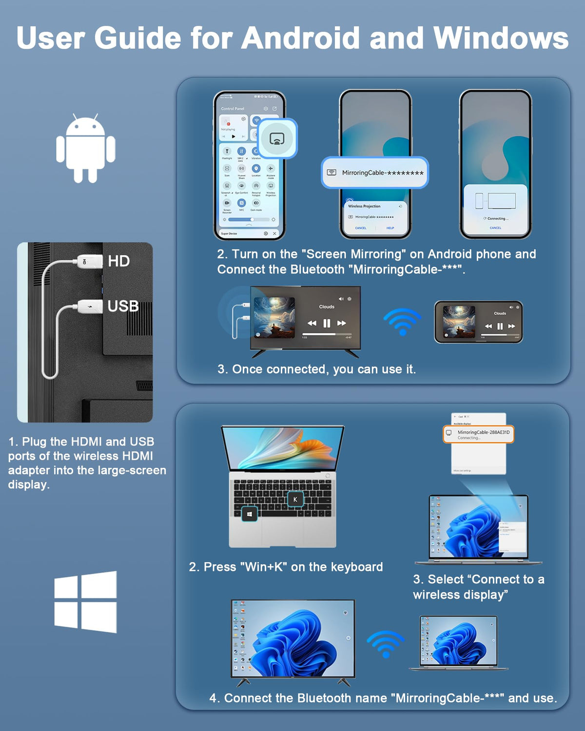 DxInvb compatible with AirPlay/Miracast devices for versatilecasting.