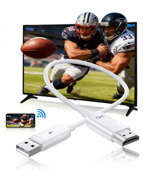 DxInvb wireless HDMI display adapter front view showing compact receiver-only design for on-the-go mirroring.
