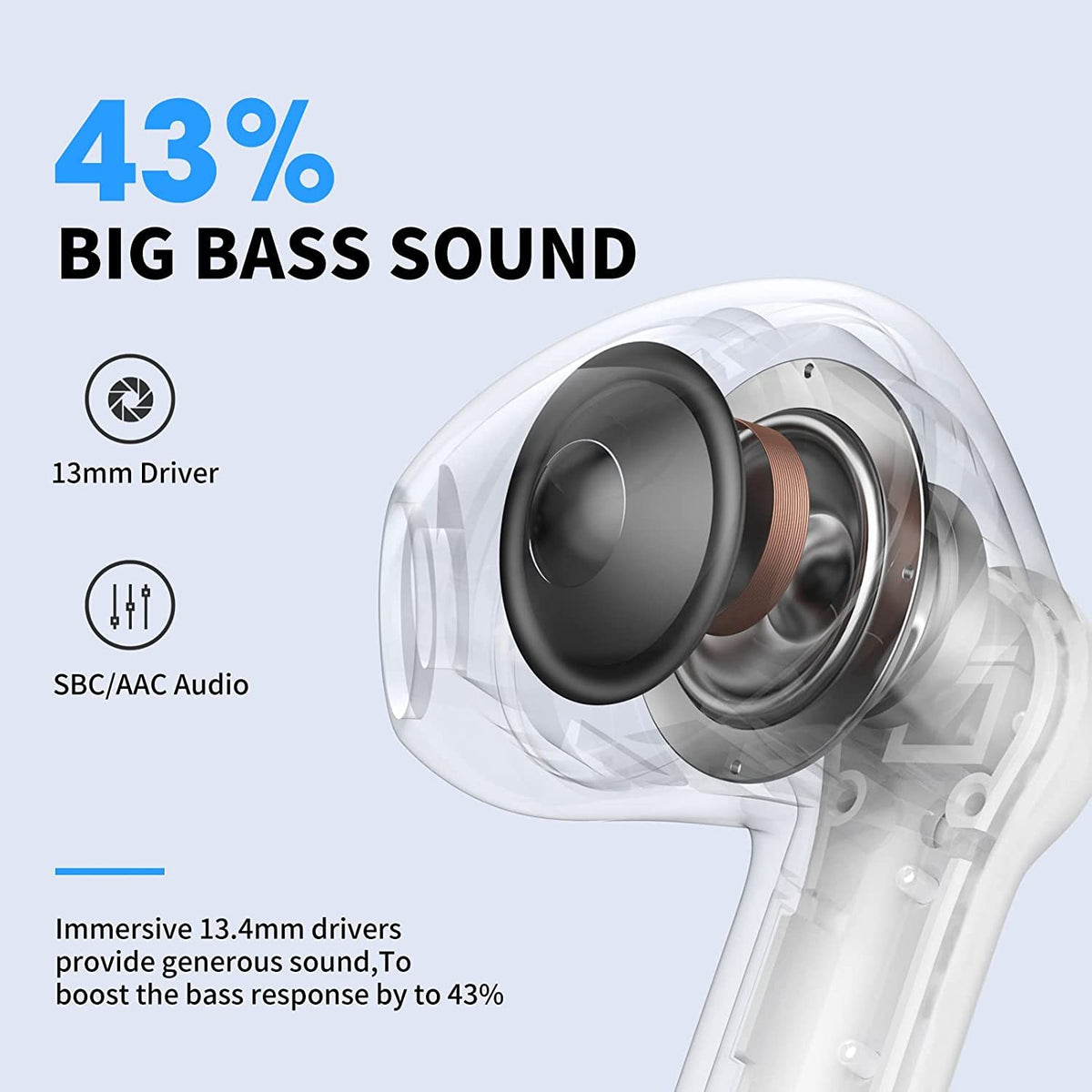 DYALE wireless earbuds in mono and binaural mode for flexible use