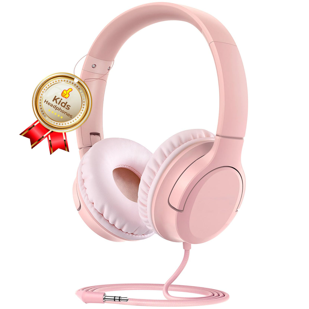 DyBaxa kids headphones folded for easy travel and storage