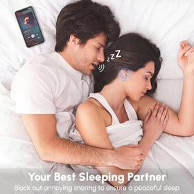 DYETUNY Sleep Earbuds with LED power display to monitor battery during use.