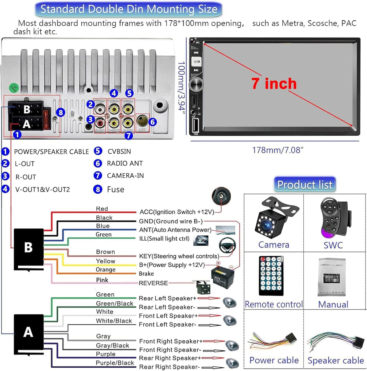 Dykucic radio presets interface with clear station display for fast tuning