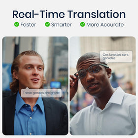 Dymesty AI Glasses voice recording for quick notes during discussions.
