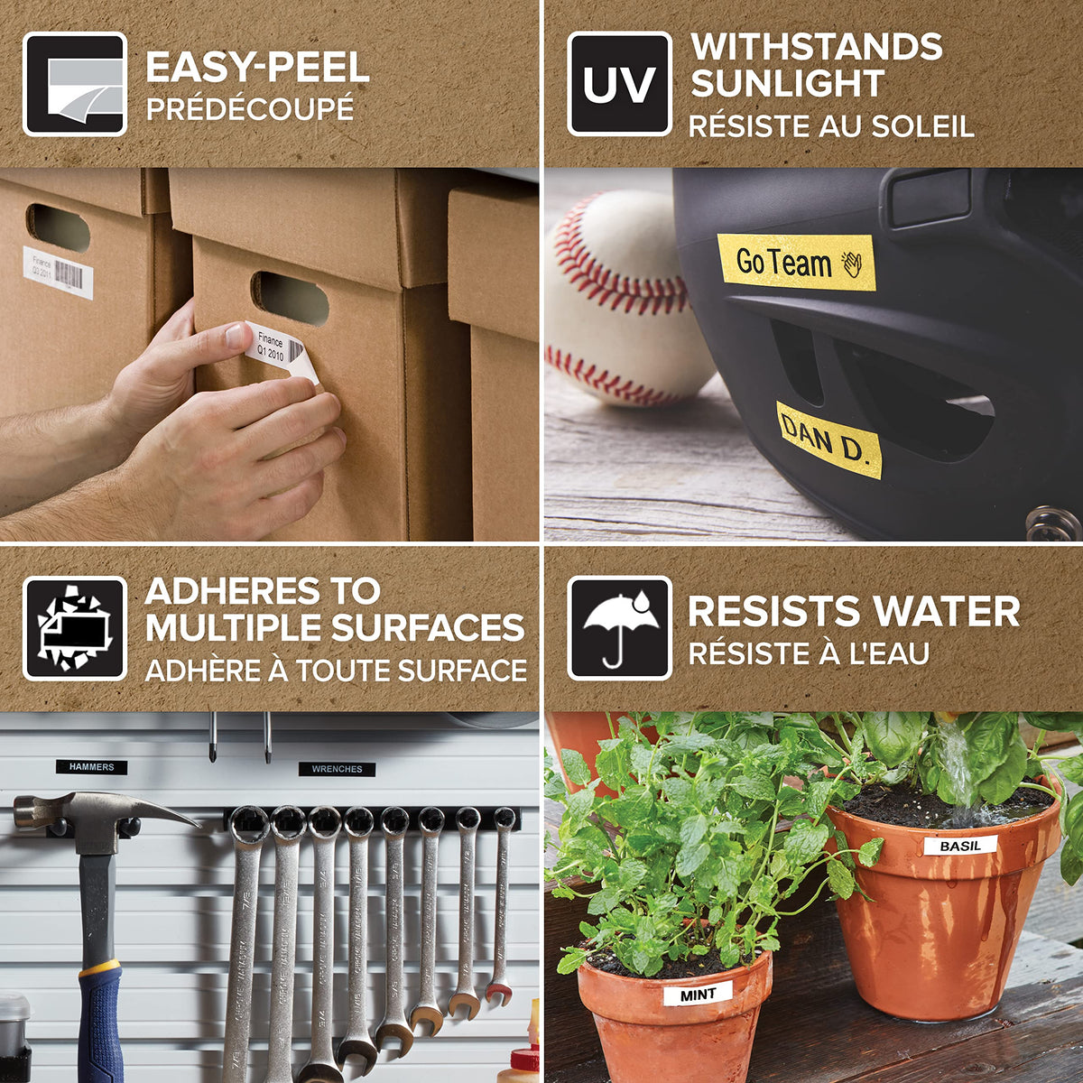Indoor and outdoor use options with durable, reliable adhesion.