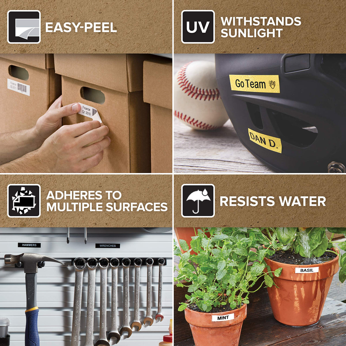 DYMO D1 offers color variety for color-coding and organizing.