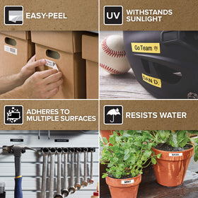 DYMO D1 offers color variety for color-coding and organizing.