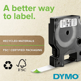 DYMO Rhino thermal transfer labels resist smudge and fade.