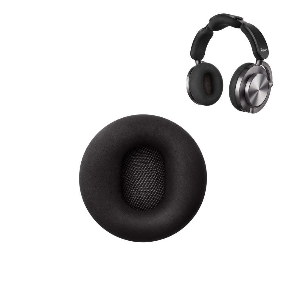 dyson OnTrac ear cushion front view showing Dark Iron finish and comfortable seal