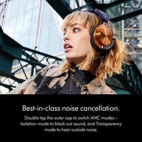 Dyson OnTrac control dial lets you adjust cancellation levels for personalized focus.