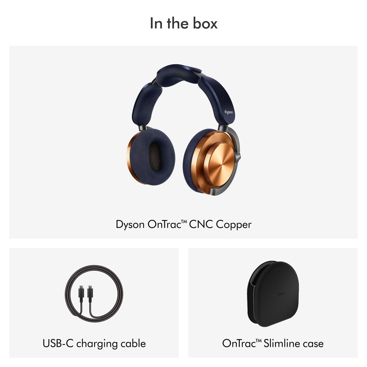 Dyson OnTrac copper shell design combines durability with a premium look.