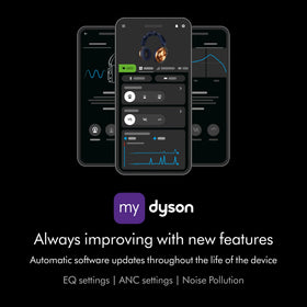Dyson OnTrac cushions-soft for long listening sessions.
