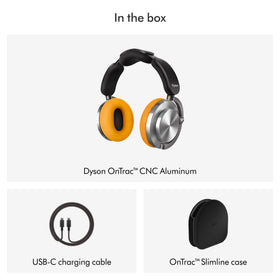 Dyson OnTrac headphones-on-desk ideal for focused work.