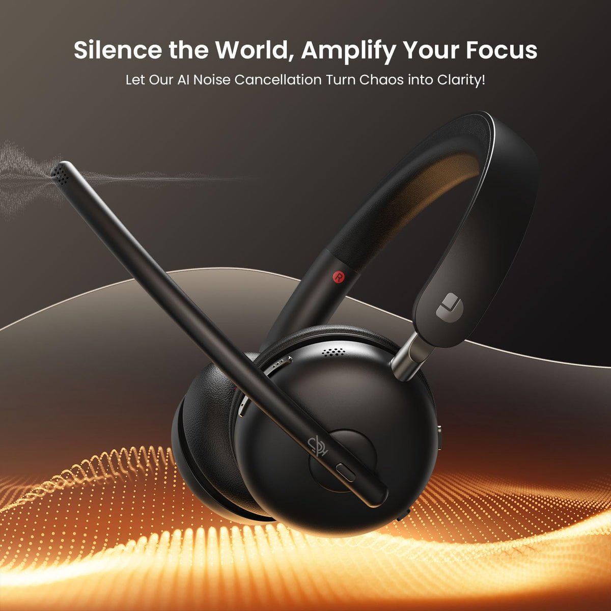Dytole cushioned ear cup texture and breathable material for all-day comfort