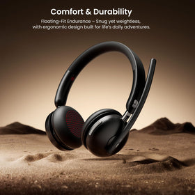 Dytole headset folded flat for travel and compact storage convenience