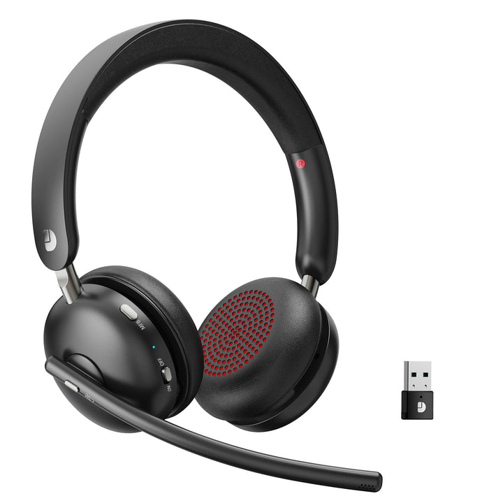 Dytole headset front view showing sleek design and professional look, improves presence