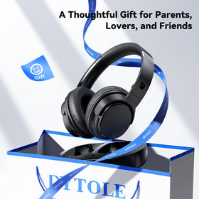 Dytole TV headphones connected to a TV via optical or AUX demonstrating versatility.