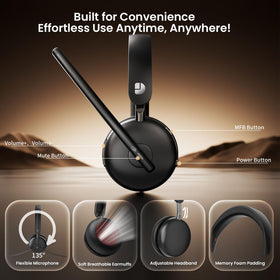 Dytole headset worn by a call center agent demonstrating ergonomic fit and fatigue reduction