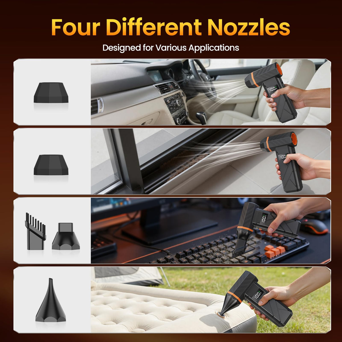 Dzaki's compact design fits in your hand or bag.
