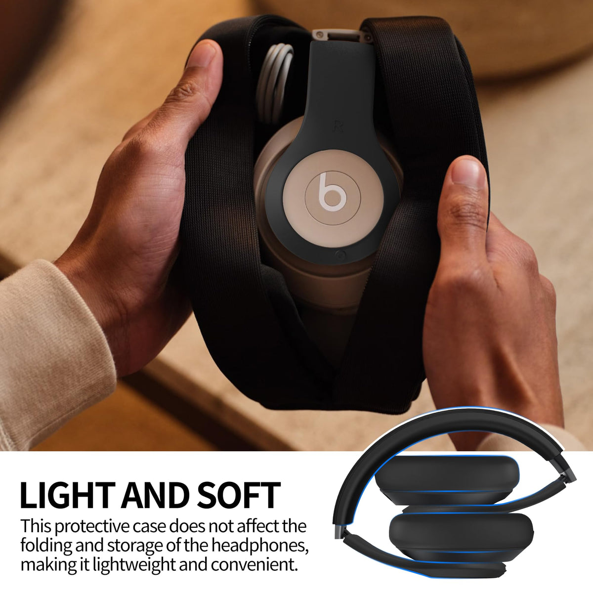DZHAXIE headphones in use with covers providing daily scratch protection