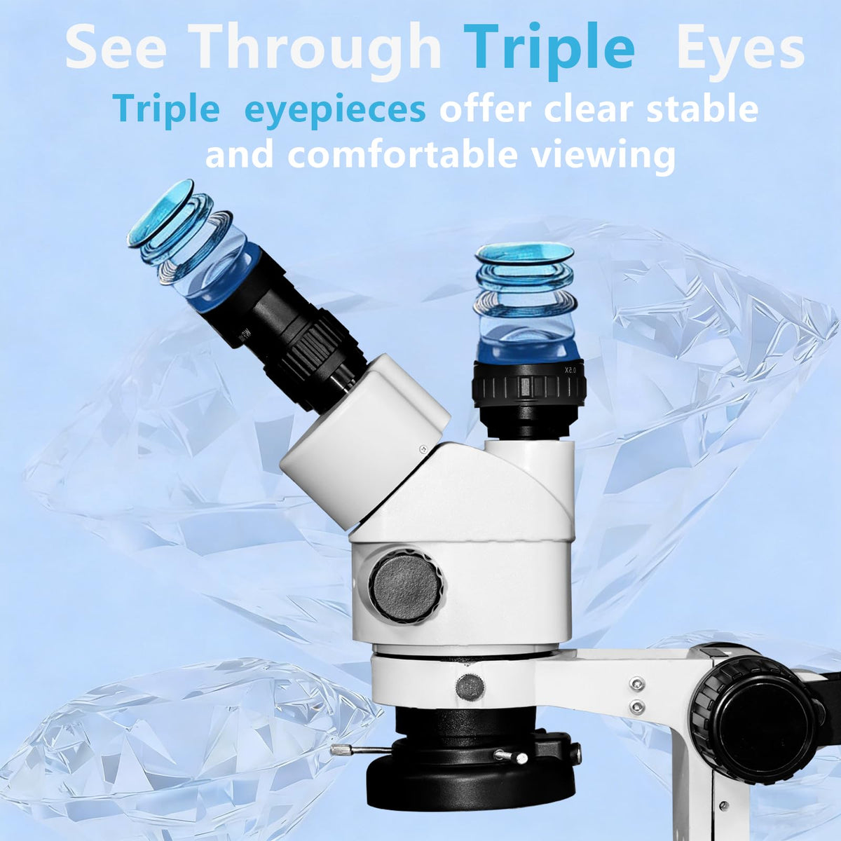 DZQ Jewelry Microscope 0.5x photo eyepiece enables easy image capture