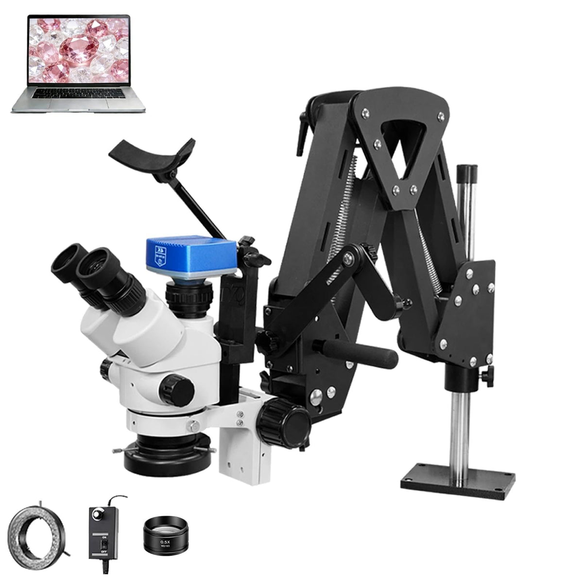 DZQ Jewelry Microscope with 4K camera for sharp inspections and quick capture