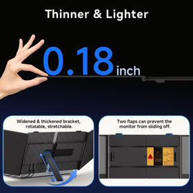 DZVW 15.3-inch Screen Extender close-up shows vibrant 1200P FHD colors