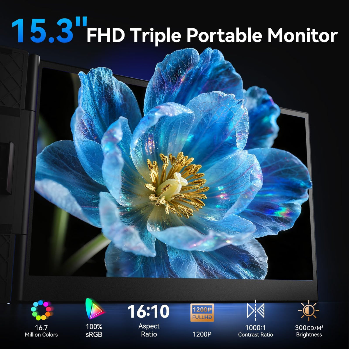DZVW 15.3-inch Screen Extender ultra-thin profile for portable workstations