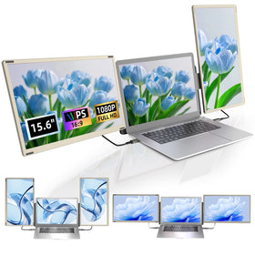 DZVW 15.6-inch laptop screen extender in 1080p delivers clear visuals on the go