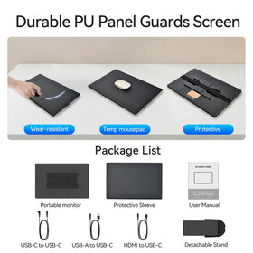 DZVW PU leather panel doubles as a mouse pad on the workspace.